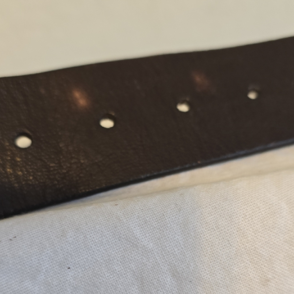Express Dark Brown Leather Belt. Size Small - Picture 12 of 12